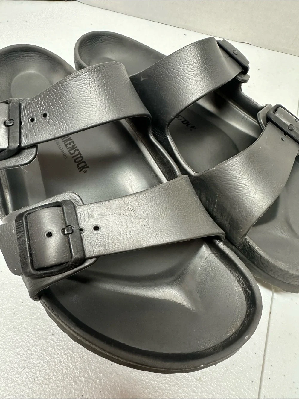 Birkenstock Men’s Black Two-Buckle EVA Slide Sandals